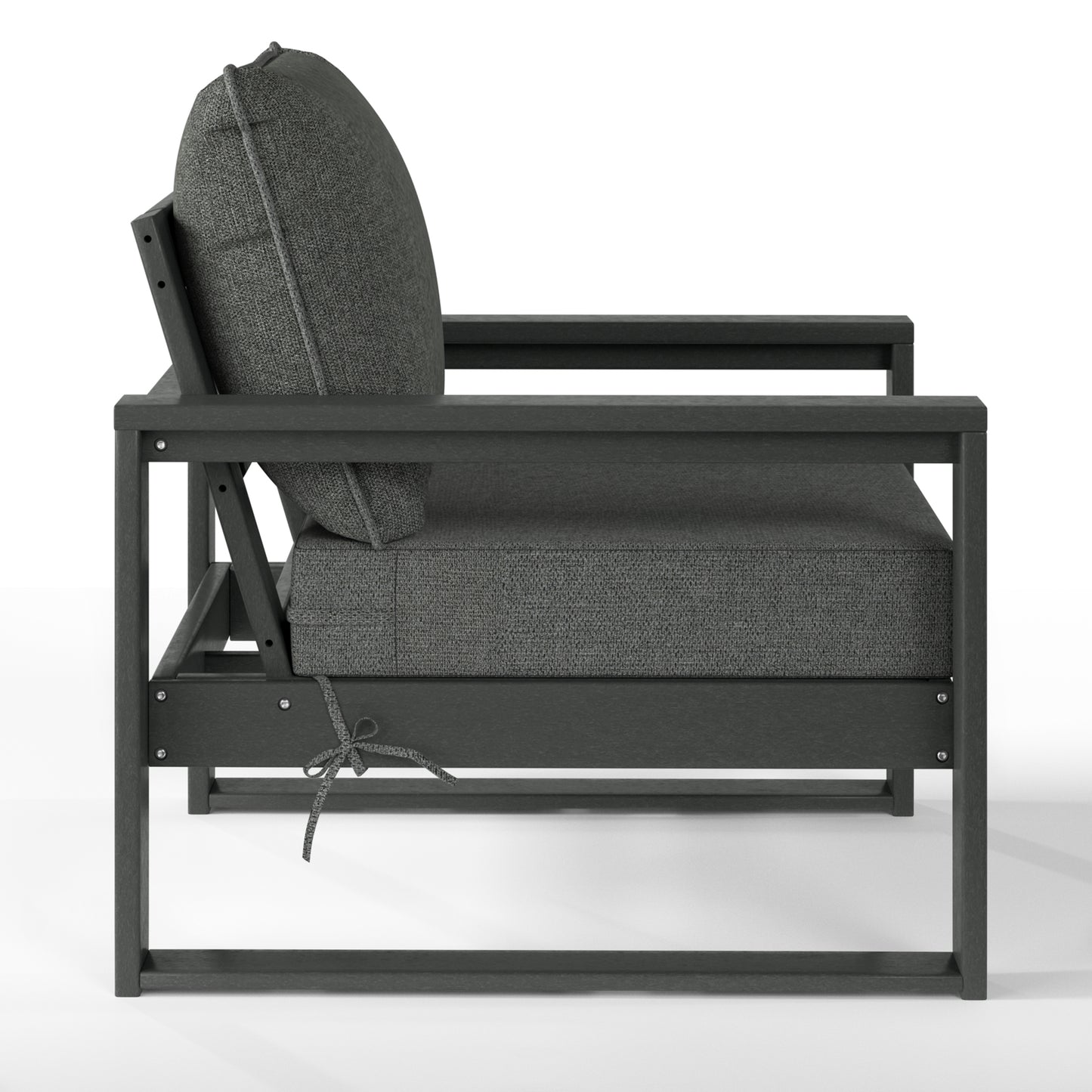Signature All-Weather Outdoor Modular Patio Deep Seating Club Arm Chair Gray Gray Seahawk Designs Patio Chairs