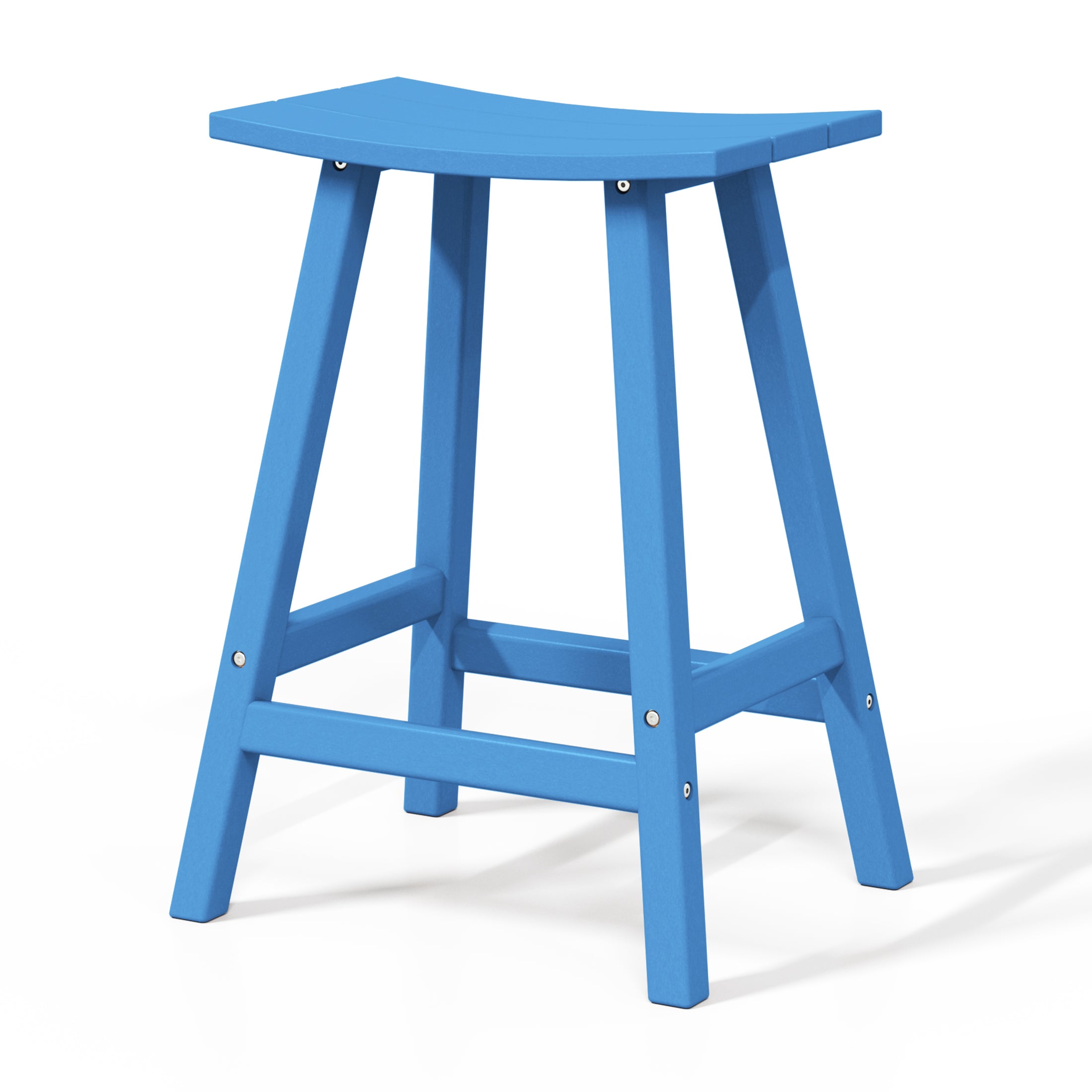Stockholm All-Weather Outdoor Saddle Counter Stool (24" Height) Seahawk Designs Patio Bar & Counter Stools