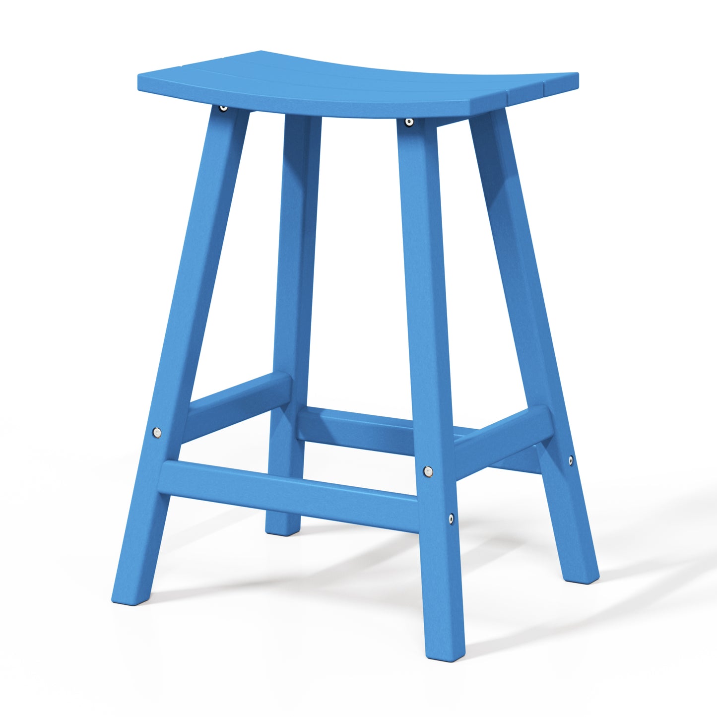 Stockholm All-Weather Outdoor Saddle Counter Stool (24" Height) Seahawk Designs Patio Bar & Counter Stools