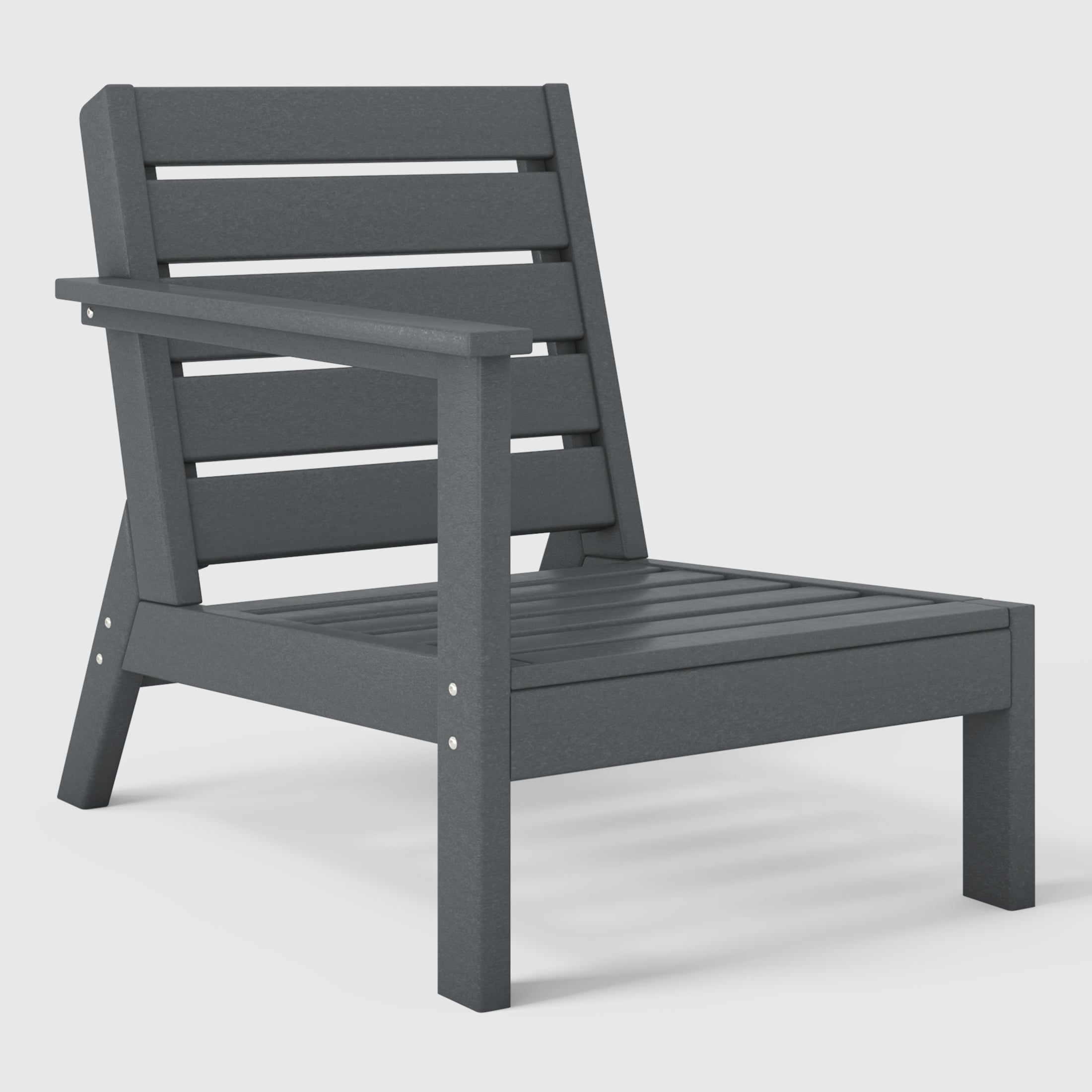 Scottsdale All-Weather Outdoor Modular Deep Seating Left Arm Chair (with Optional Cushions) Gray NoCushion Seahawk Designs Patio Chairs