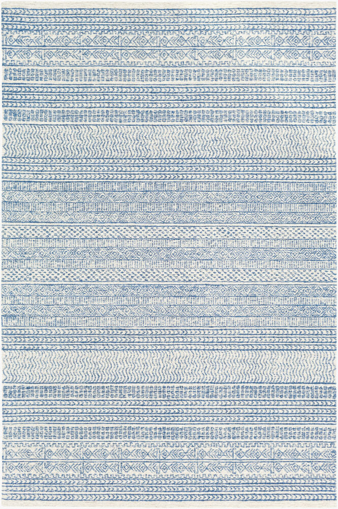 Maroc Handmade Rug — Dark Blue/Light Beige