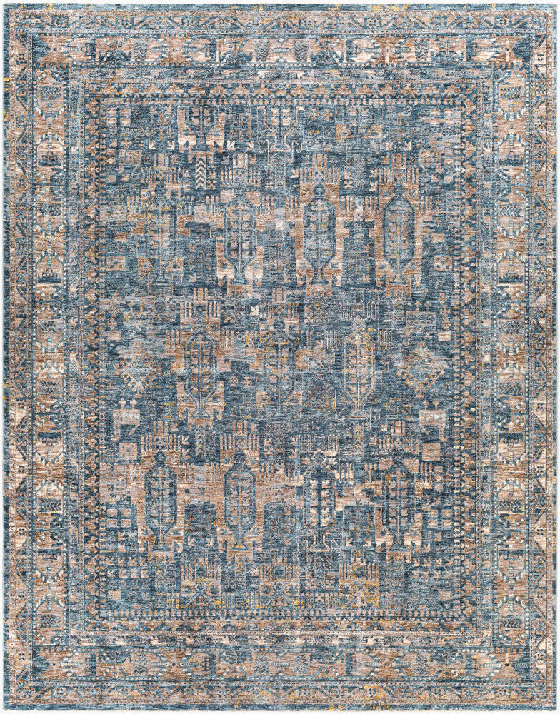 Mirabel Machine Woven Rug — Cream/Dark Blue