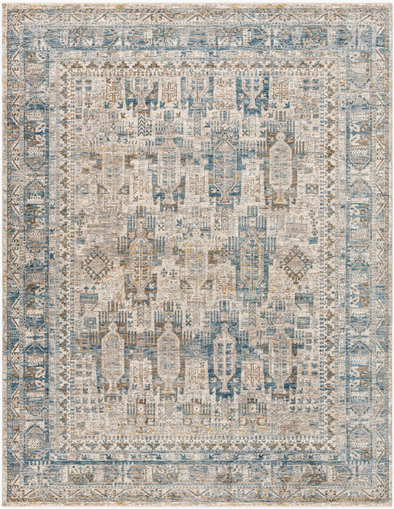 Mirabel Machine Woven Rug — Cream/Dark Blue