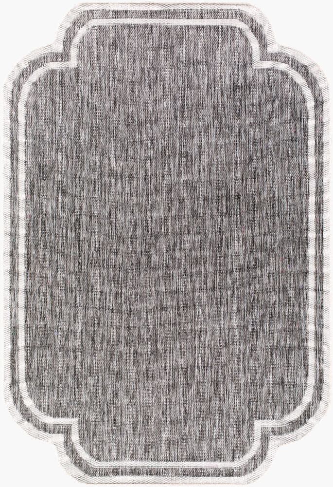 Miami Beach Machine Woven Rug — Charcoal/Cream