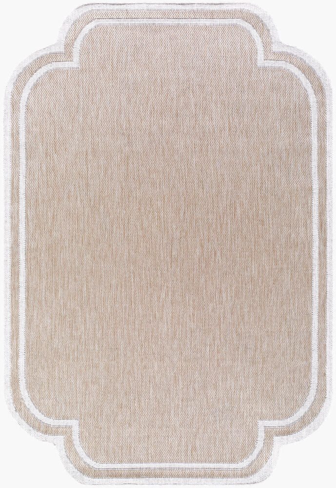 Miami Beach Machine Woven Rug — Cream/Tan