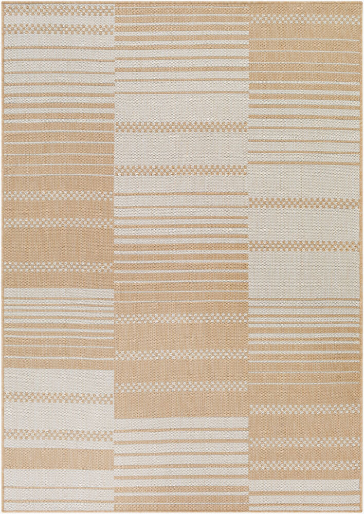 Malibu Machine Woven Rug — Beige/Light Beige