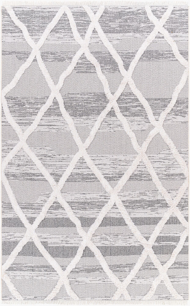 Morocotton Machine Woven Rug — Black/Medium Gray