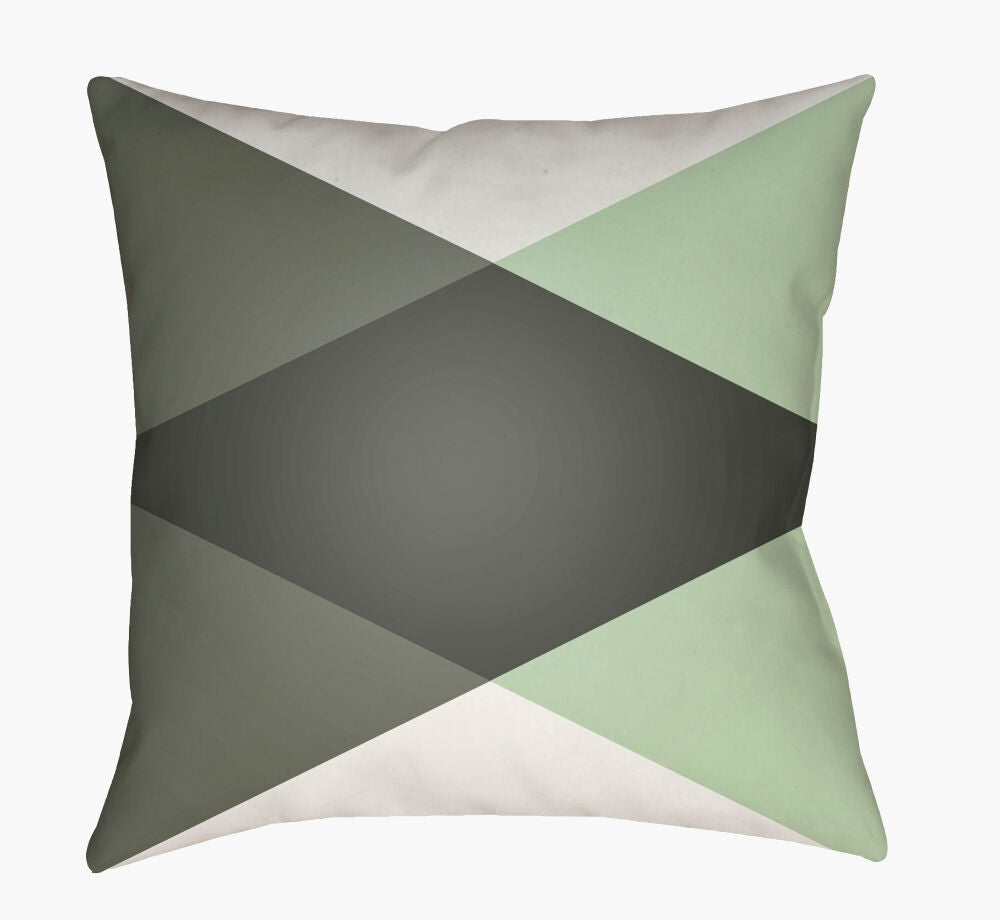 Moderne Accent Pillow — Dark Green/Light Sage