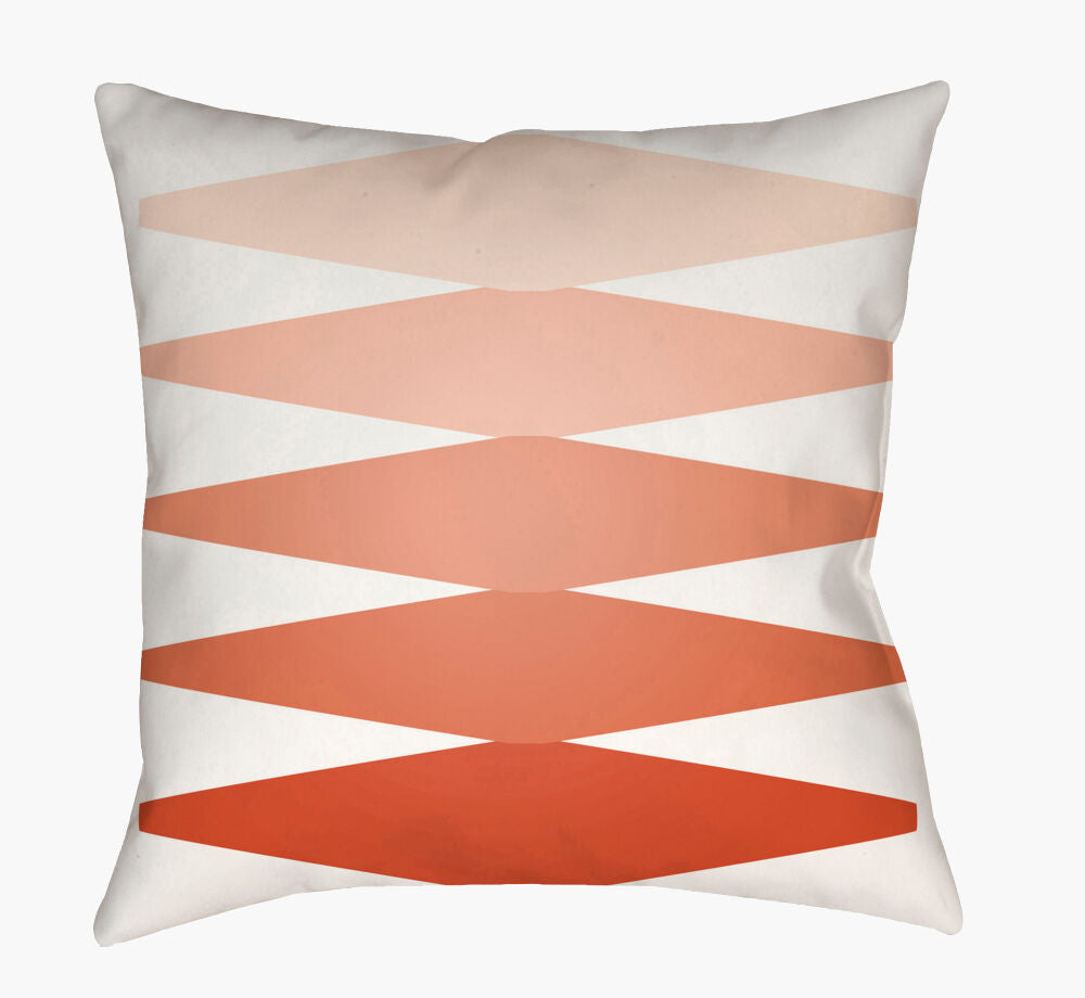 Moderne Accent Pillow — Burnt Orange/Dusty Pink
