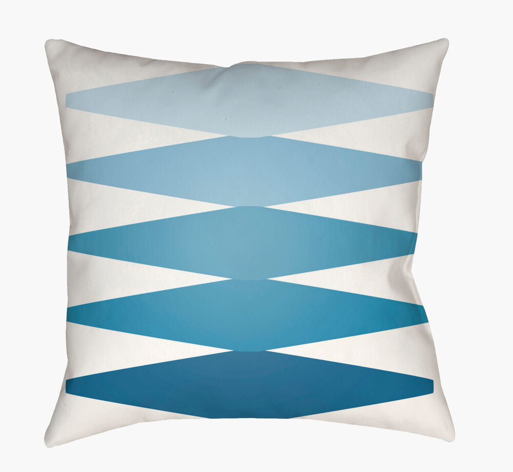 Moderne Accent Pillow — Aqua/Light Blue