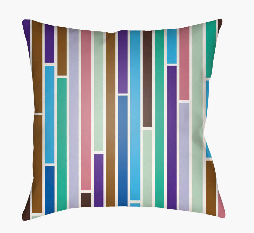Moderne Accent Pillow — Aqua/Dark Blue