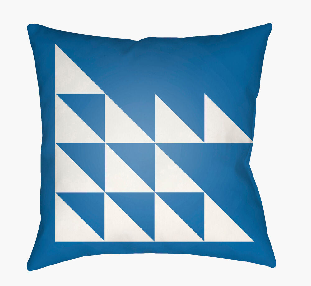 Moderne Accent Pillow — Blue/White