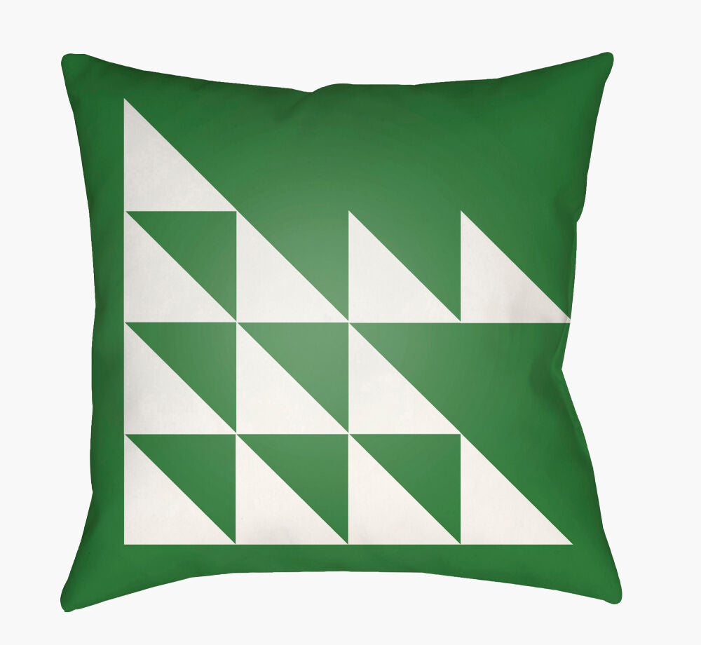 Moderne Accent Pillow — Green/White