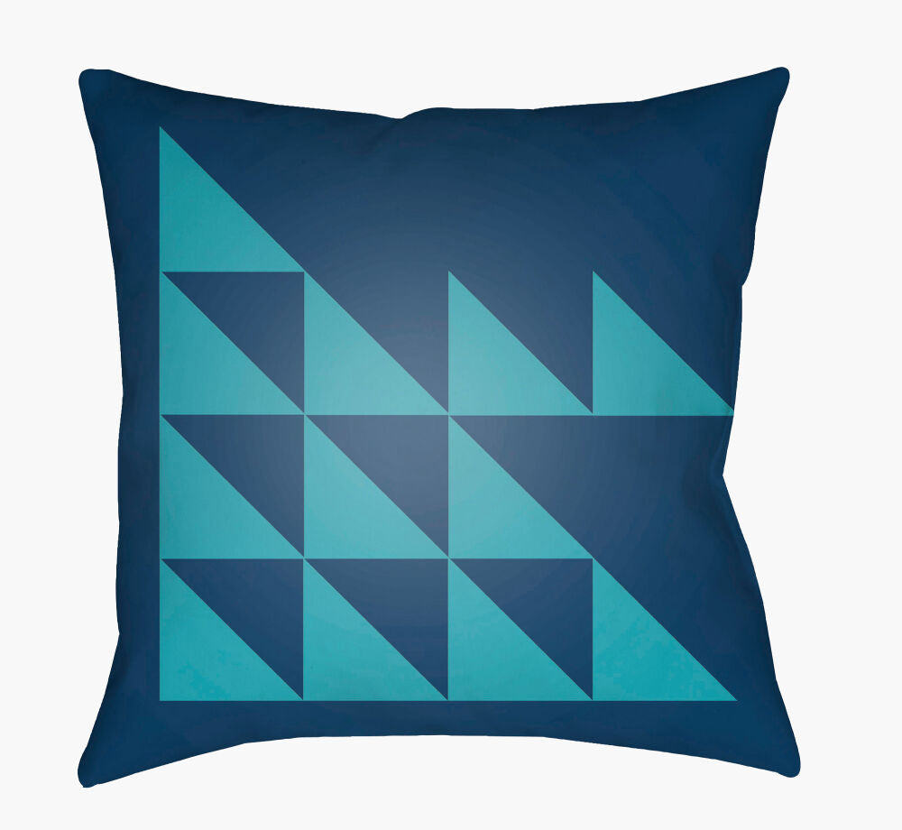 Moderne Accent Pillow — Aqua/Dark Blue