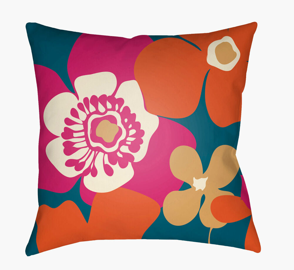 Moderne Accent Pillow — Deep Teal/Fuchsia