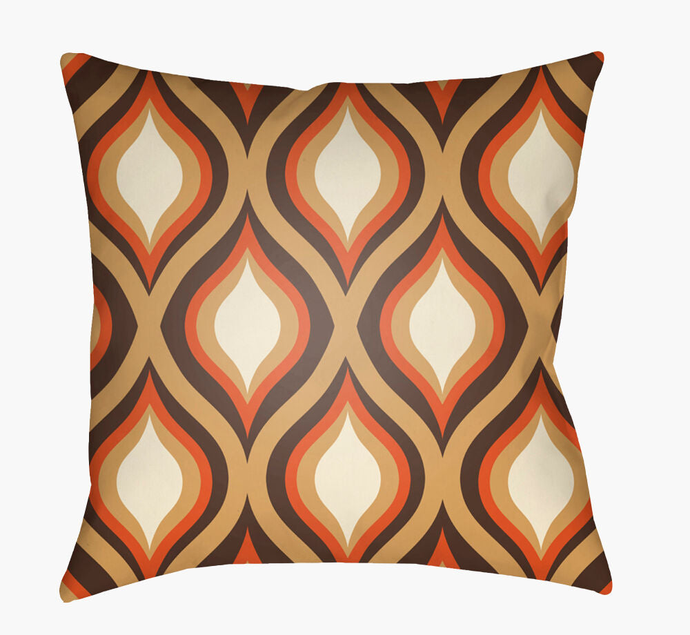 Moderne Accent Pillow — Dark Brown/Mustard