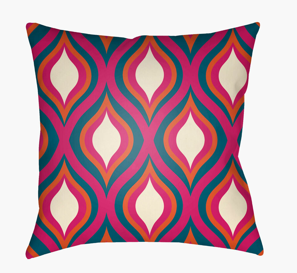 Moderne Accent Pillow — Deep Teal/Fuchsia