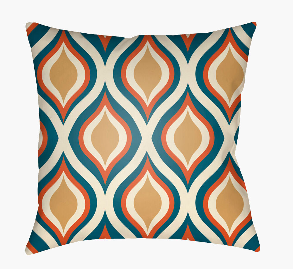 Moderne Accent Pillow — Cream/Deep Teal
