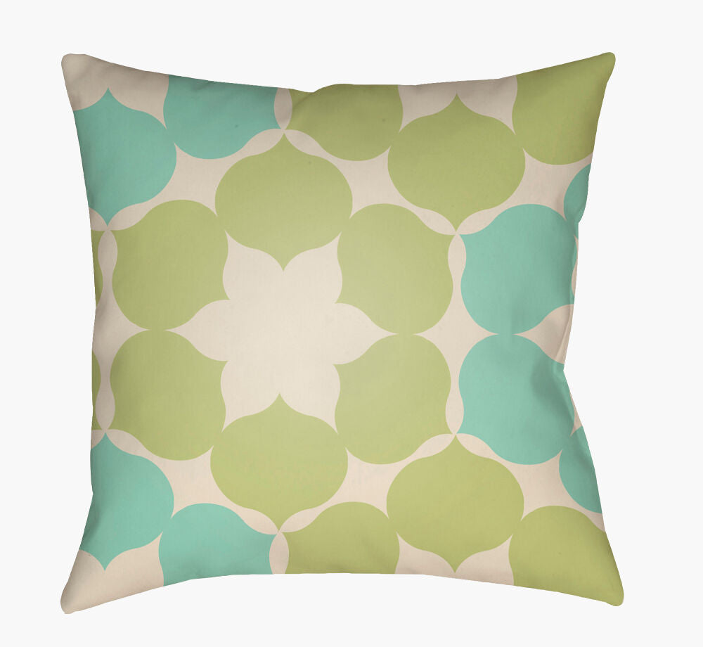 Moderne Accent Pillow — Ivory/Light Green