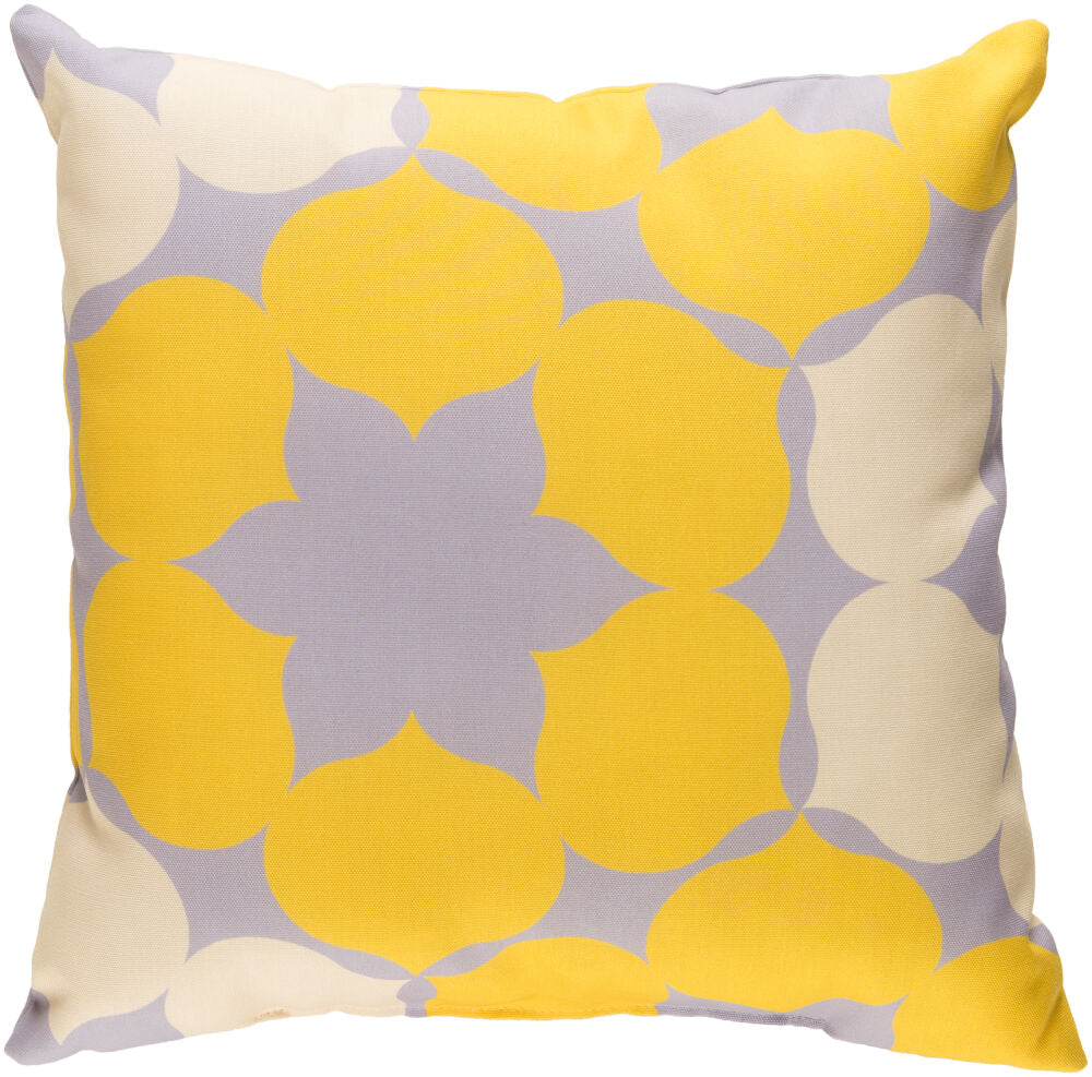 Moderne Accent Pillow — Light Slate/Yellow