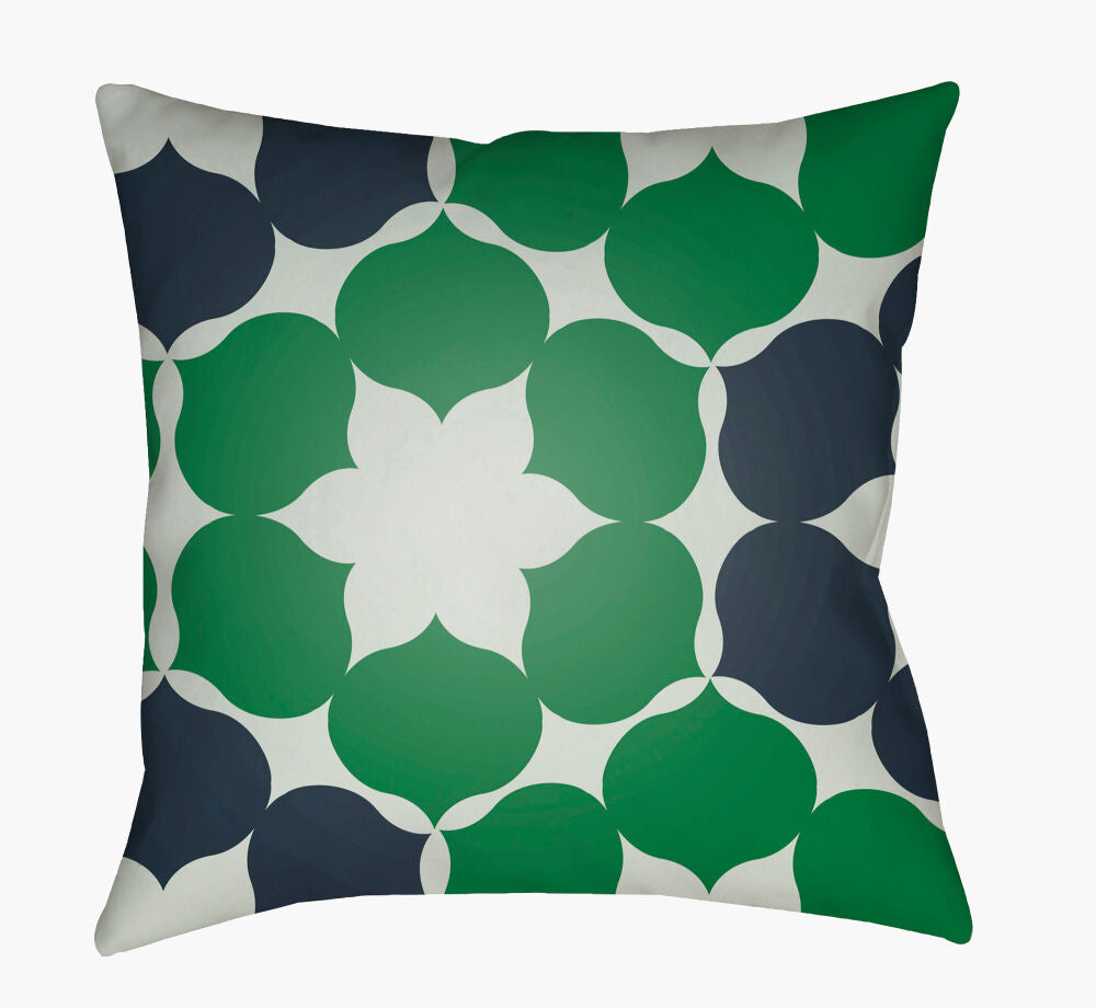 Moderne Accent Pillow — Dark Blue/Light Sage