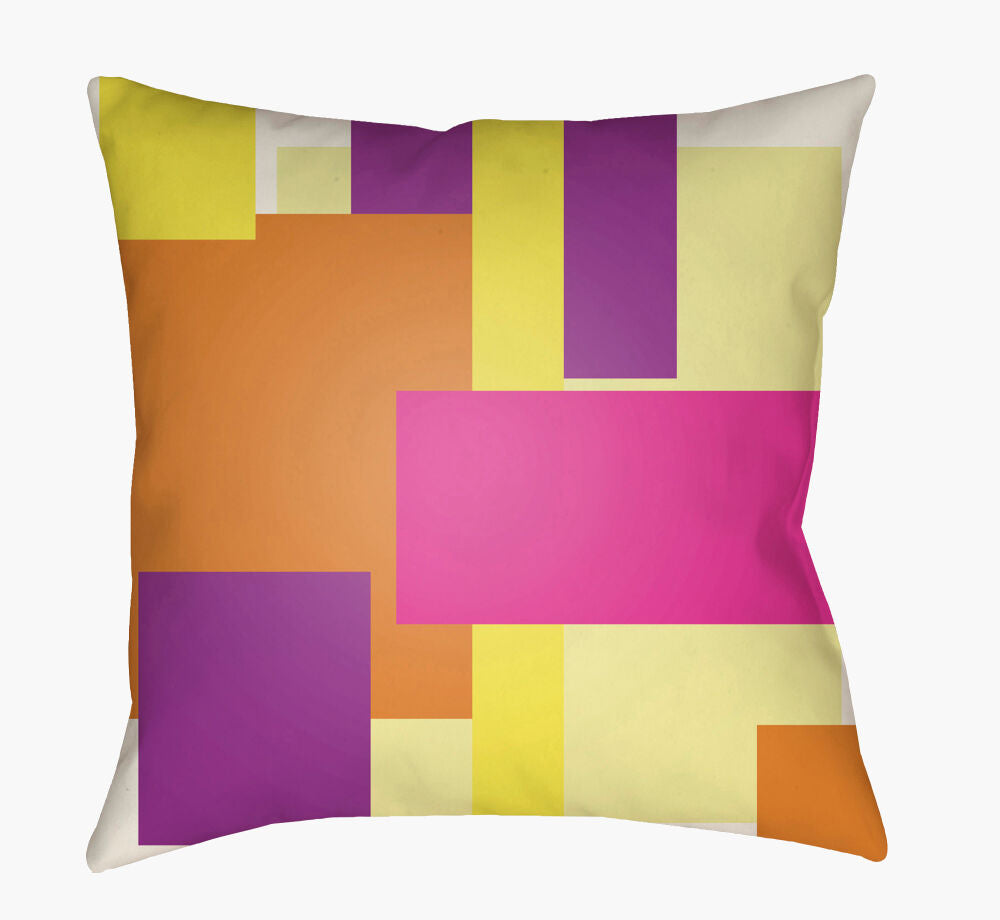 Moderne Accent Pillow — Burnt Orange/Magenta