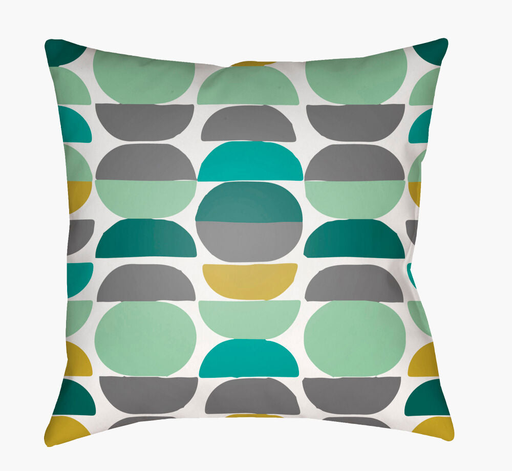 Moderne Accent Pillow — Gray/Light Green