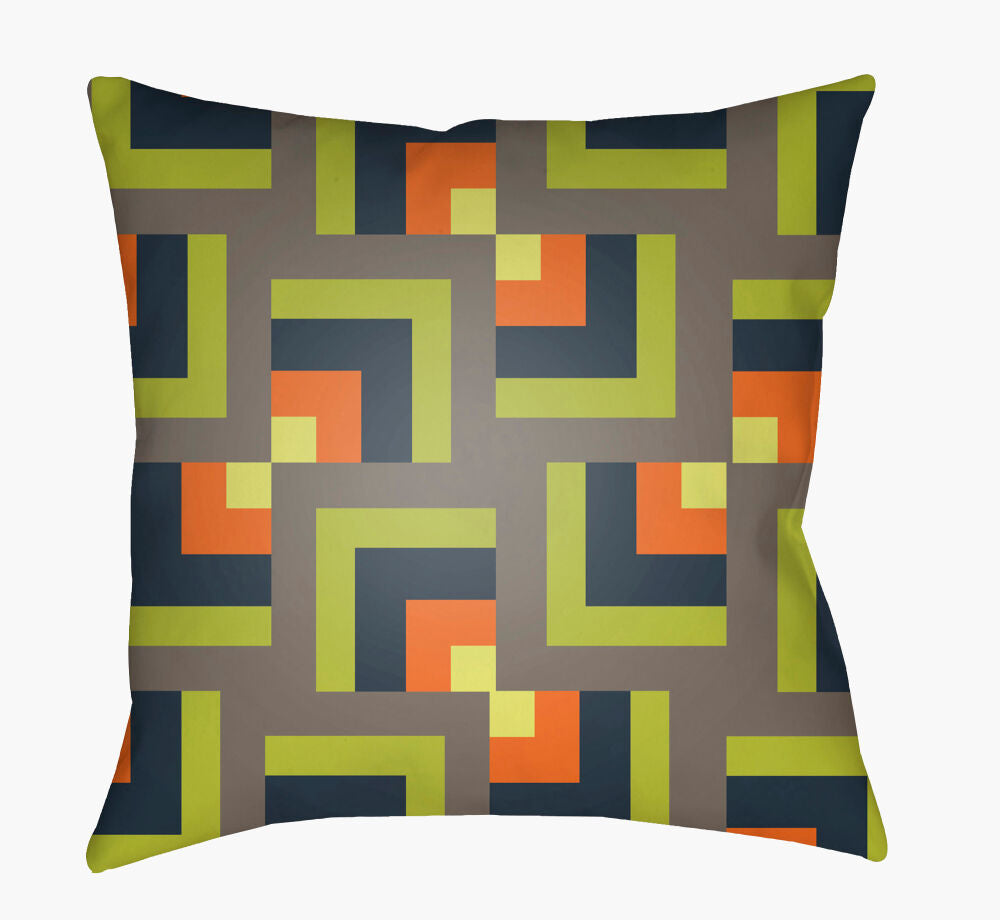 Moderne Accent Pillow — Dark Blue/Olive
