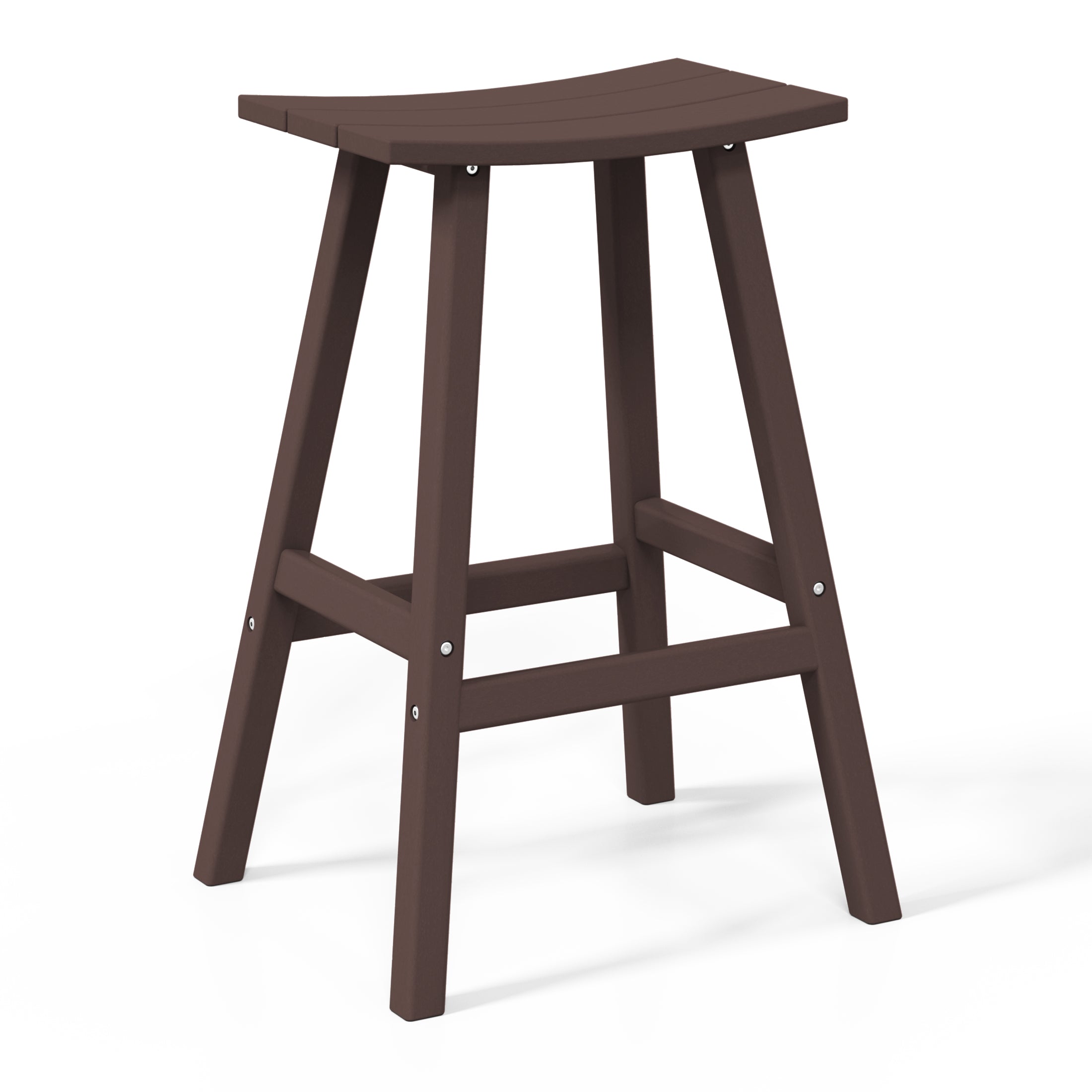 Stockholm All-Weather Outdoor Saddle Bar Stool (29" Height) Dark Green Seahawk Designs Patio Bar & Counter Stools