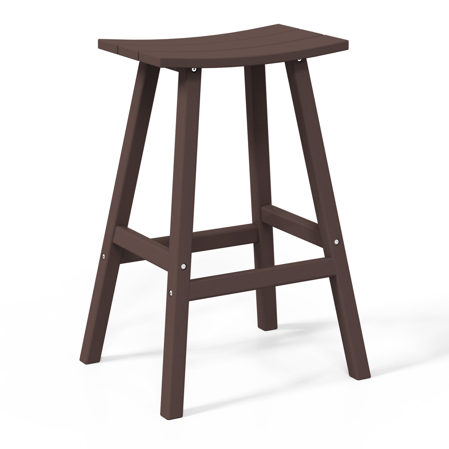 Stockholm All-Weather Outdoor Saddle Bar Stool (29" Height) Dark Green Seahawk Designs Patio Bar & Counter Stools