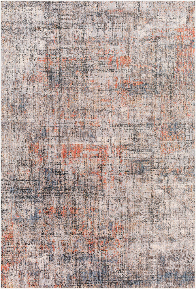 Merit Machine Woven Rug — Beige/Burnt Orange