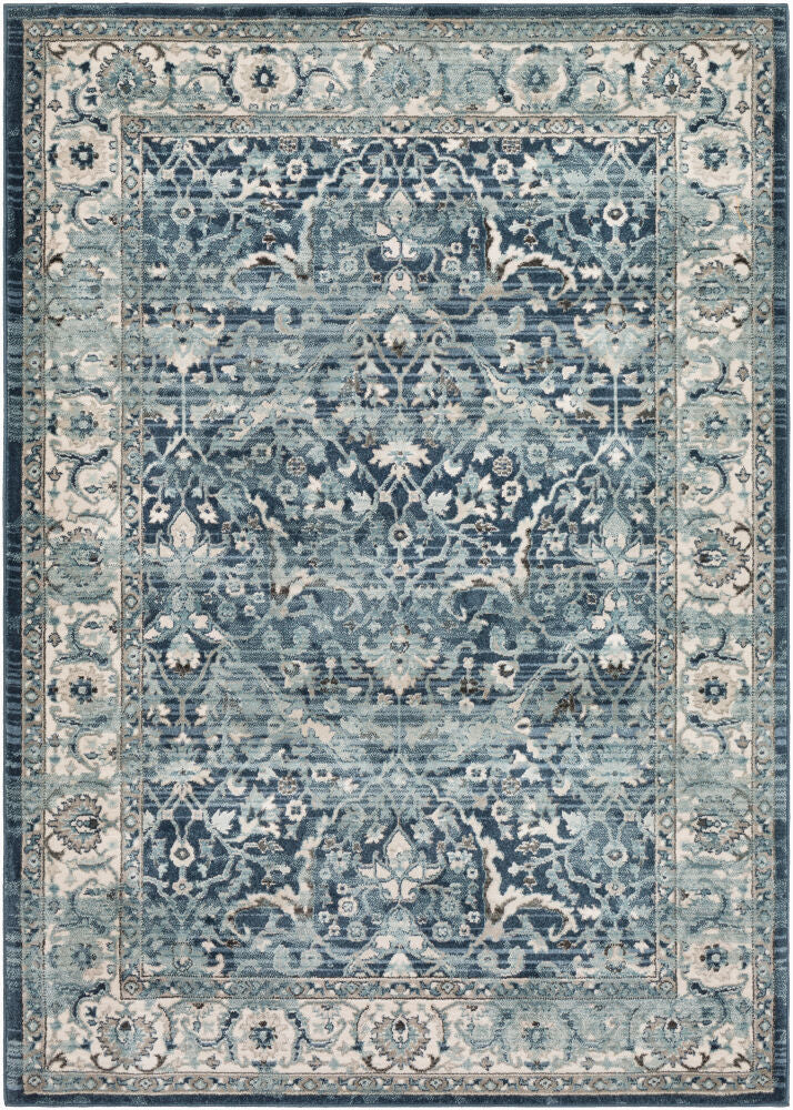 Mesopotamia Machine Woven Rug — Black/Blue