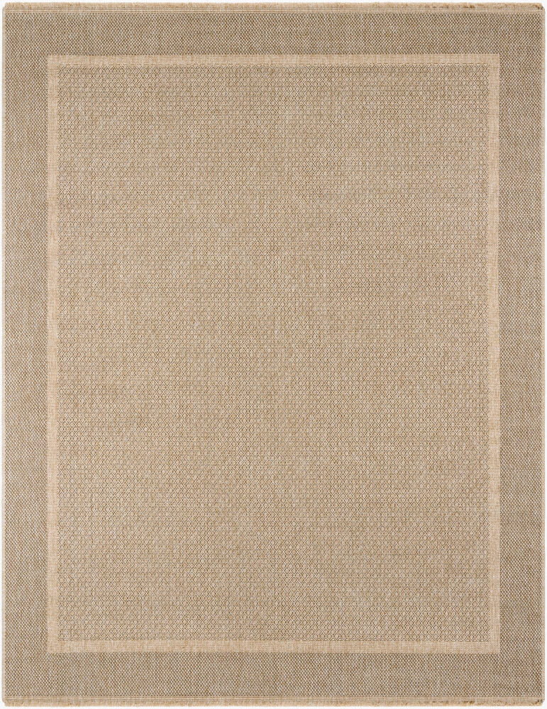 Mirage Machine Woven Rug — Black/Tan