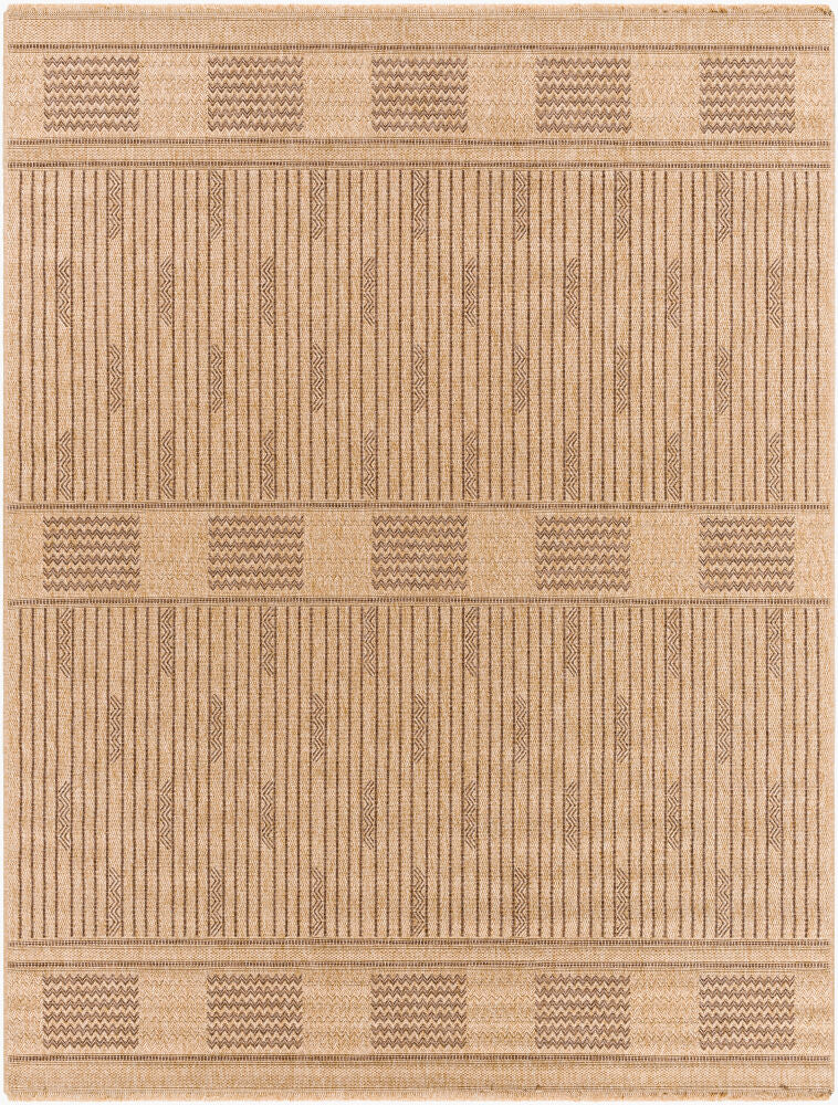 Mirage Machine Woven Rug — Dark Brown/Tan