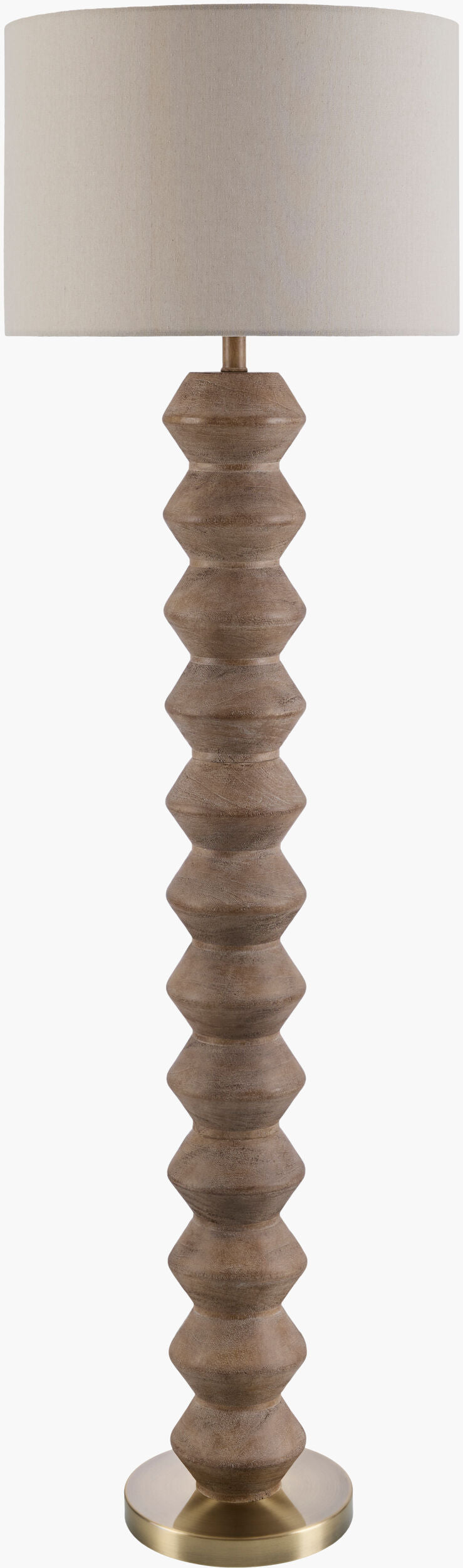 Mungo Accent Floor Lamp — Dark Brown/Metallic - Brass