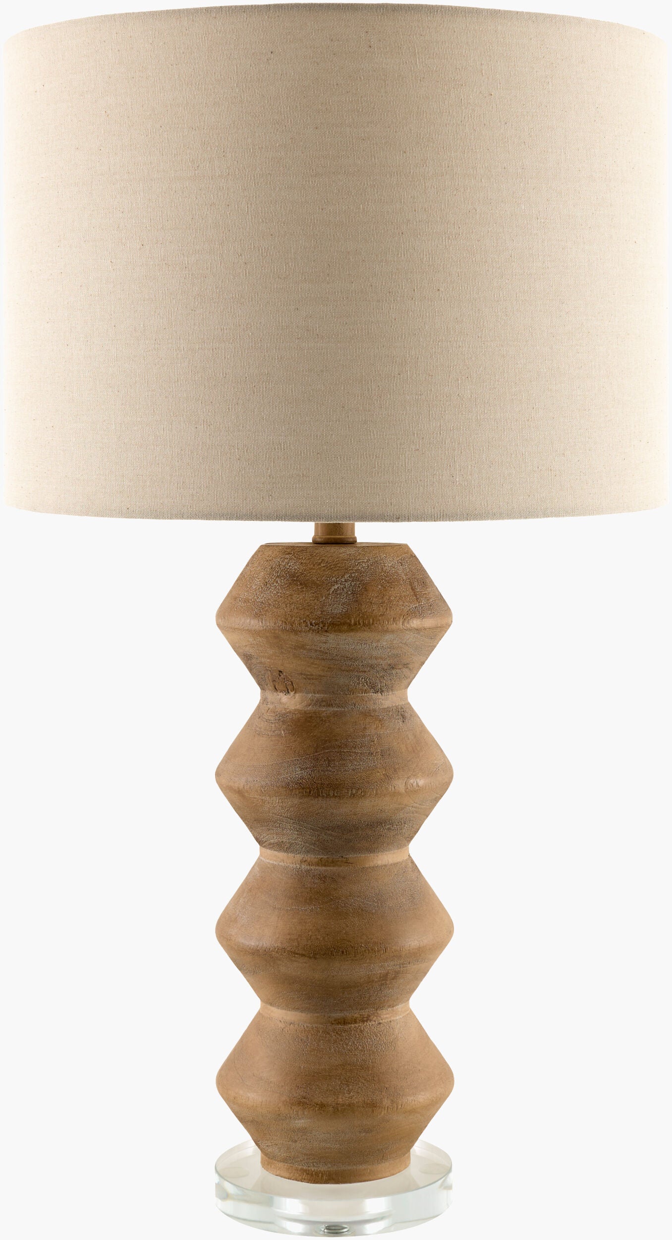 Mungo Accent Table Lamp — Clear/Dark Brown