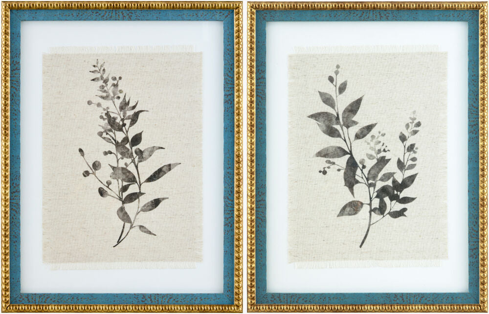 Midsummer Framed Art — Charcoal/Dark Blue