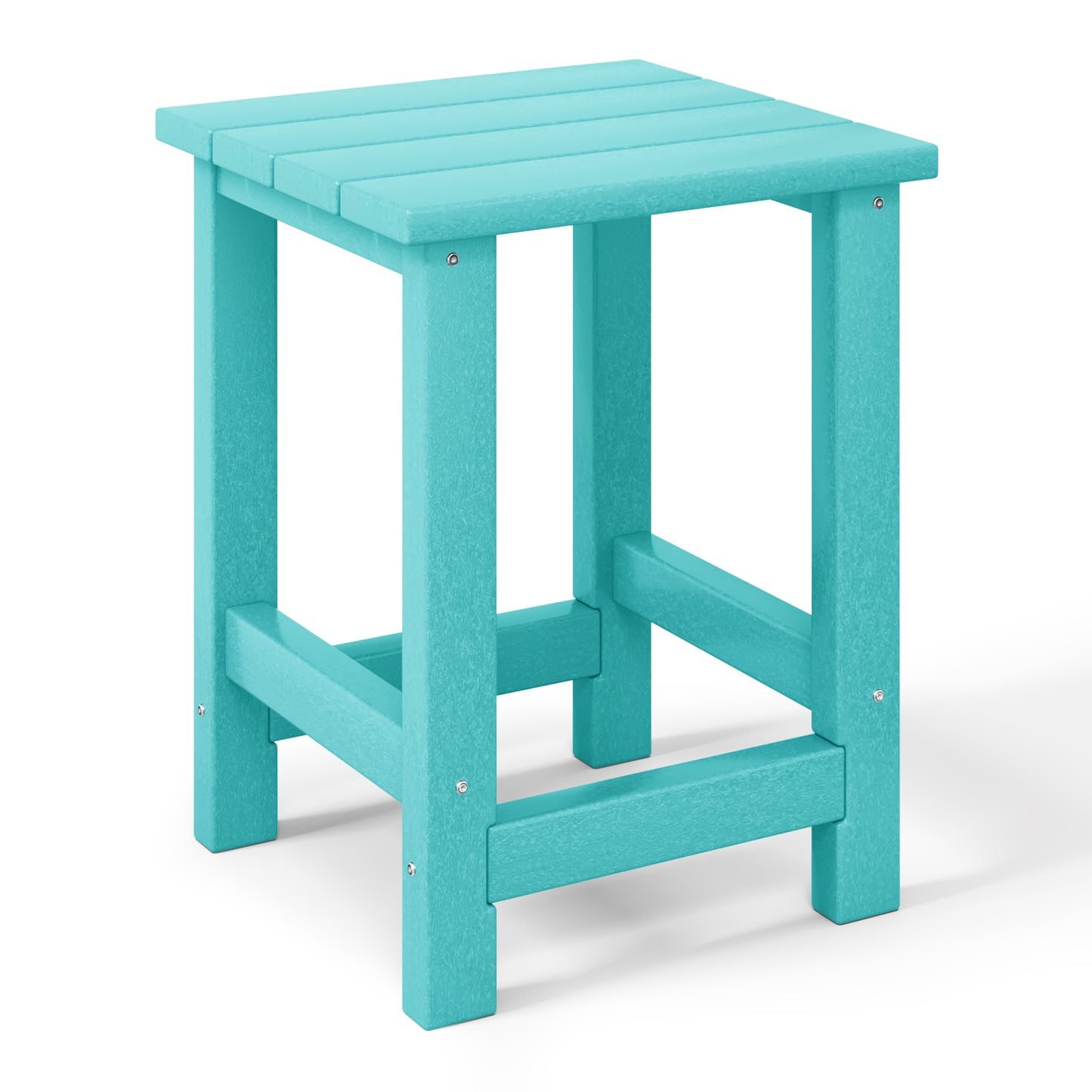 Tiny Terraces Kids' All-Weather Outdoor Side Table (12" Top) Turquoise Seahawk Designs Kids Patio Side Tables