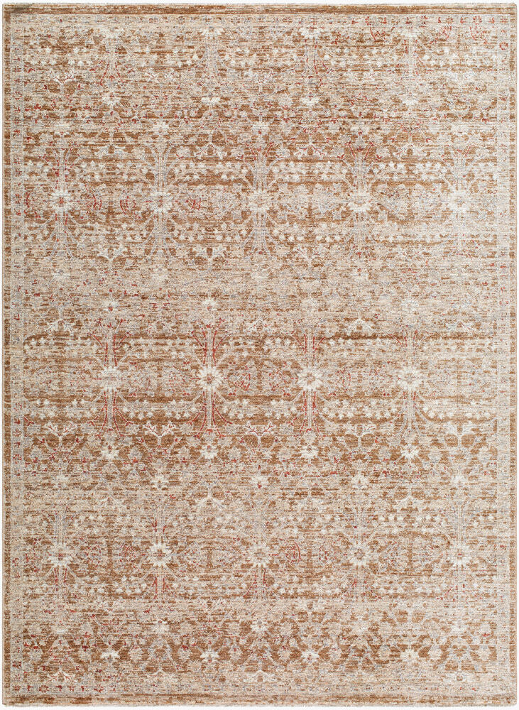 Misterio Plus Machine Woven Rug — Brown/Burnt Orange