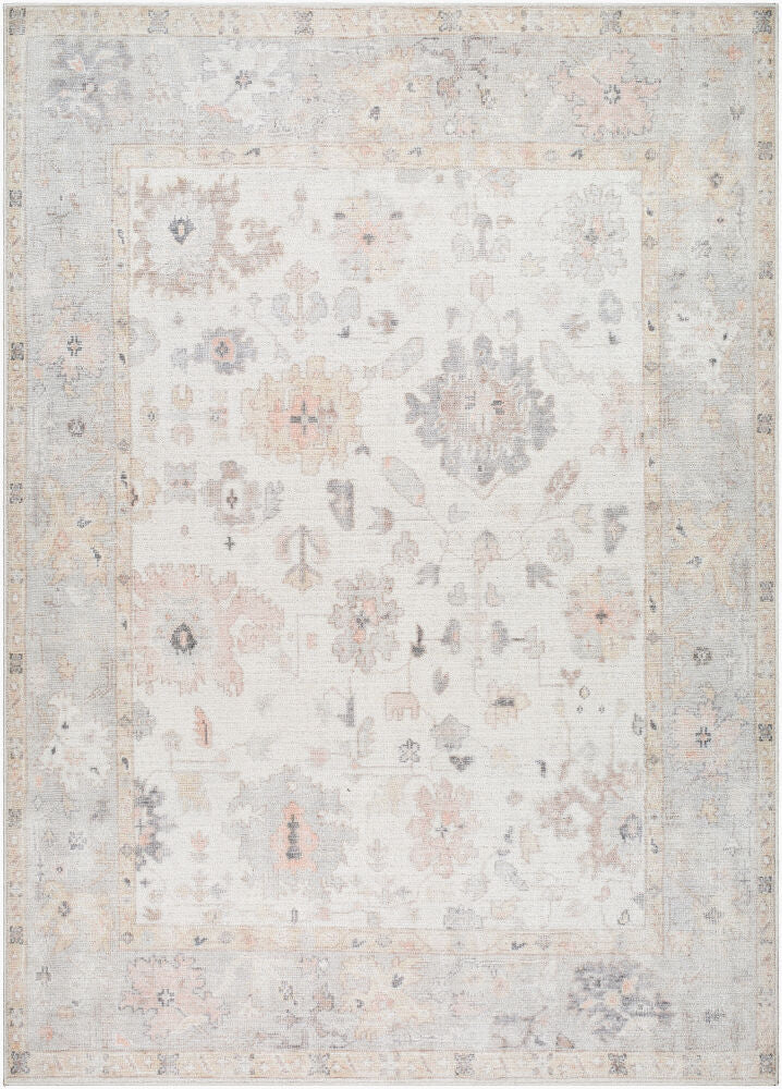Marlon Machine Woven Rug — Dusty Pink/Gray