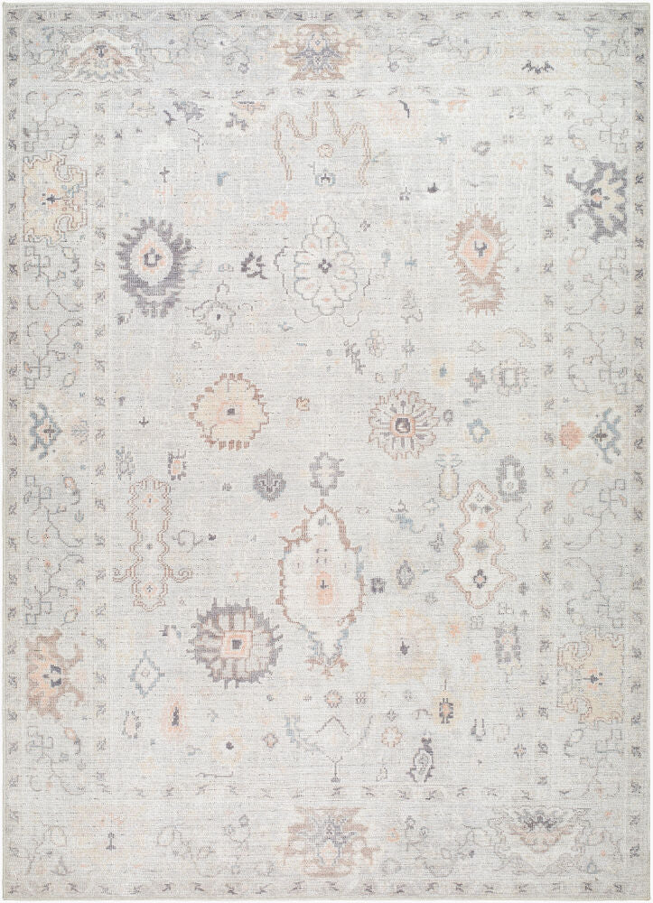Marlon Machine Woven Rug — Dusty Pink/Gray