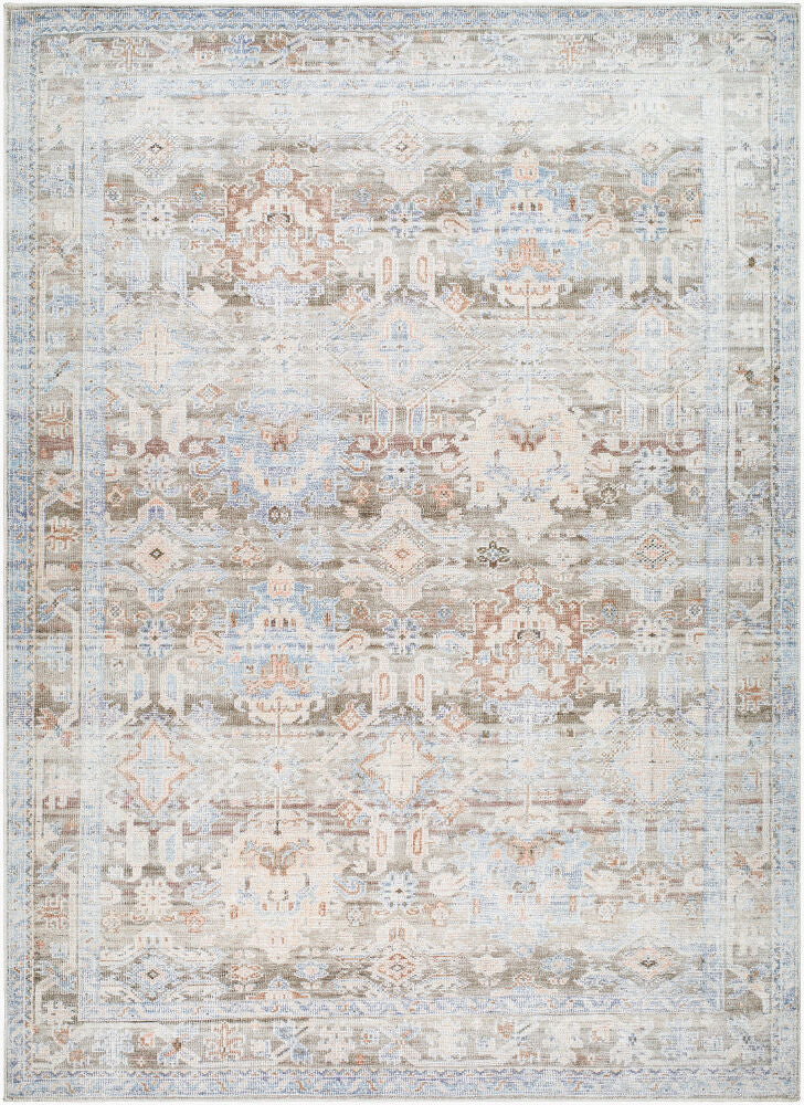Marlon Machine Woven Rug — Brown/Denim