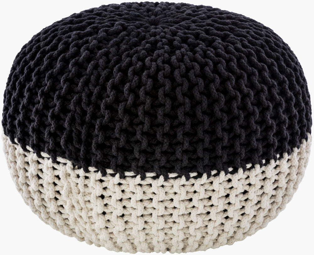 Malmo Pouf — Black/Off-White
