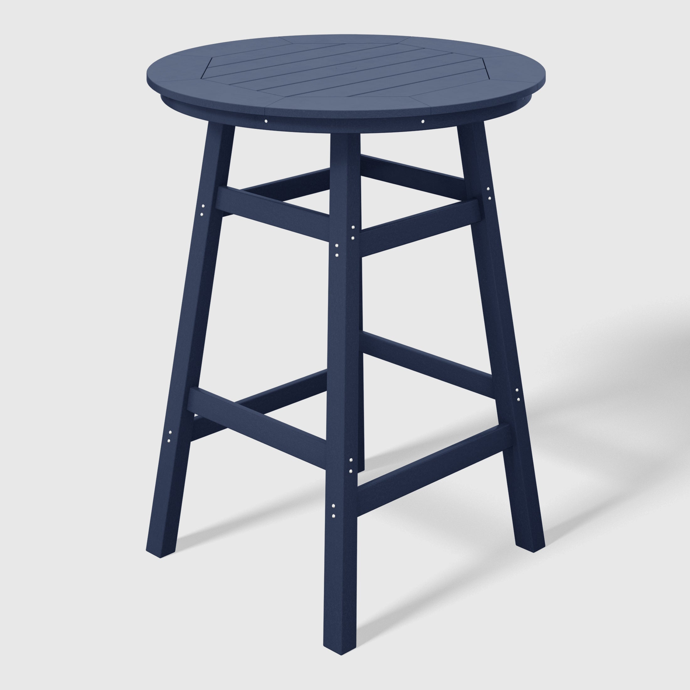 Stockholm All-Weather Outdoor 35" Round Bar Table (42" Height) Navy Blue Seahawk Designs Patio Bar Tables