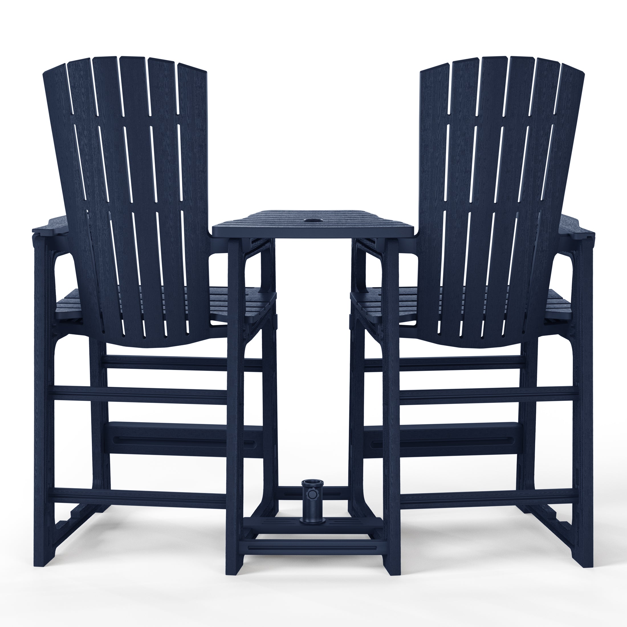 Snap’n Lock Adirondack Balcony Two-Chair Set with Connecting Wedge Table (No Tools or Hardware Required) Seahawk Designs Patio Chairs