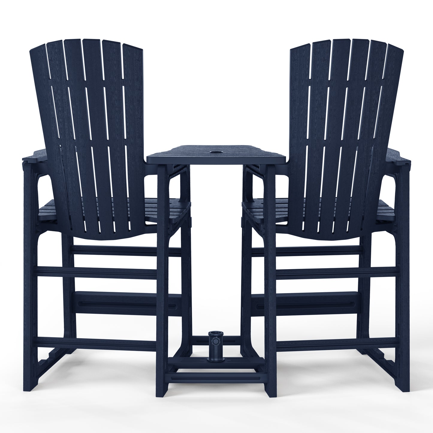 Snap’n Lock Adirondack Balcony Two-Chair Set with Connecting Wedge Table (No Tools or Hardware Required) Seahawk Designs Patio Chairs