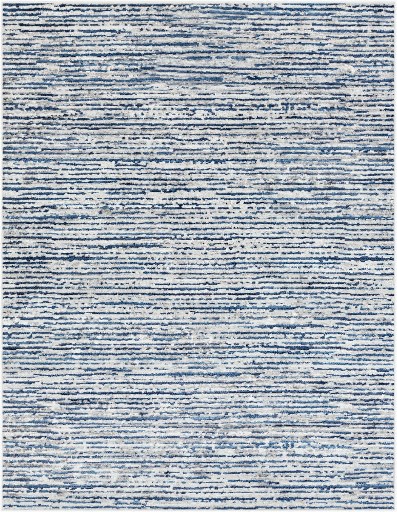 Monte Carlo Machine Woven Rug — Blue/Charcoal