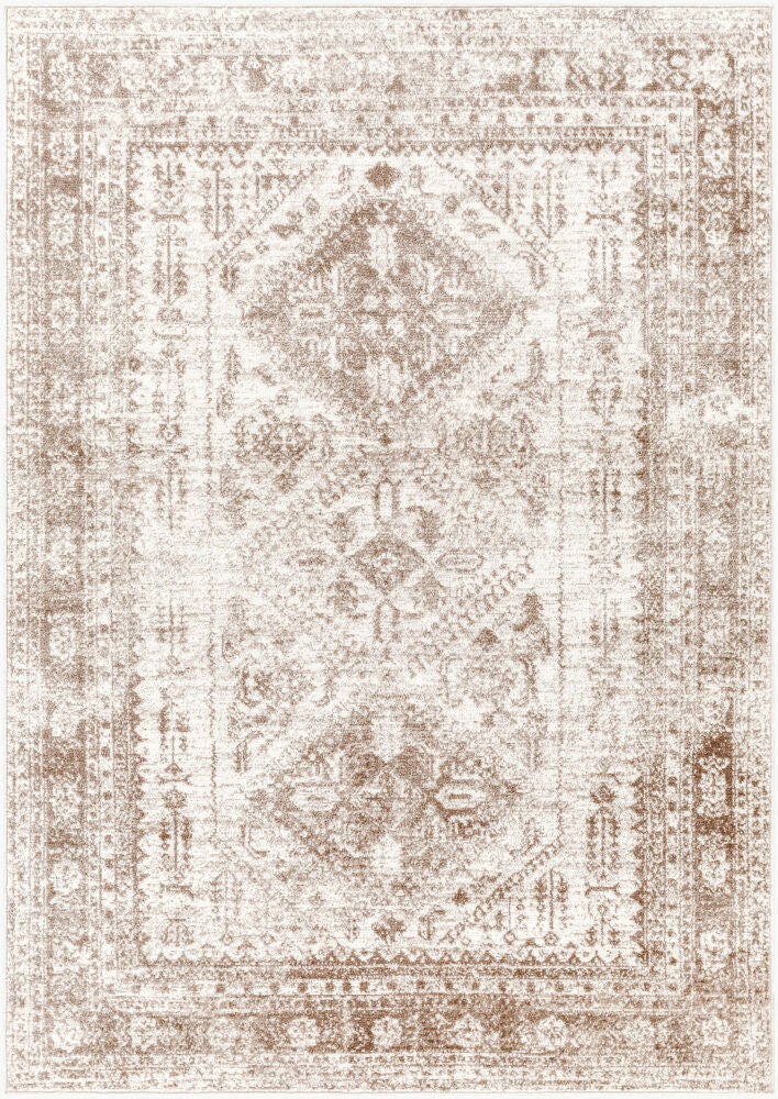 Monte Carlo Machine Woven Rug — Cream/Dark Brown