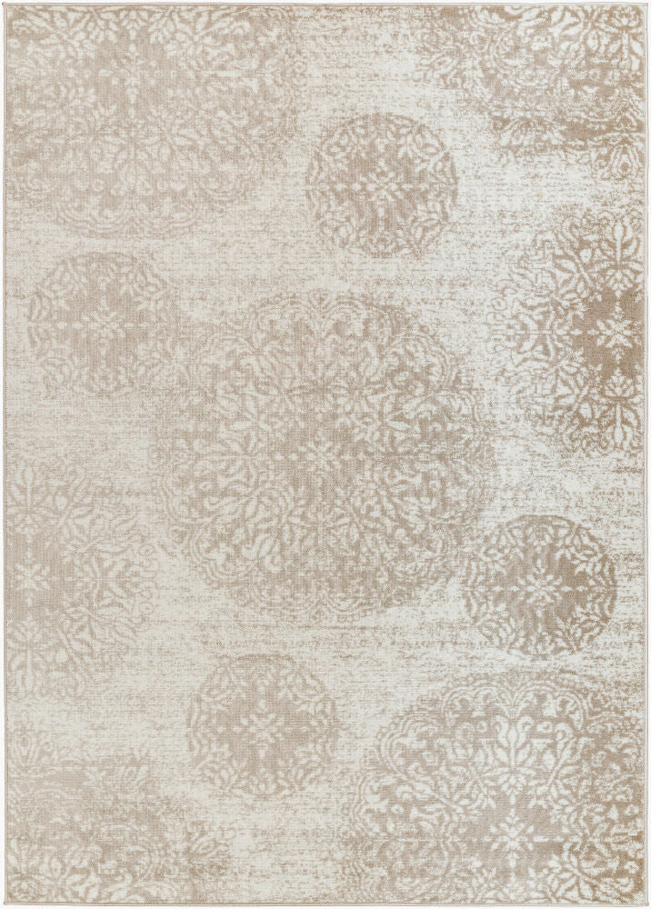 Monte Carlo Machine Woven Rug — Ivory/Light Brown