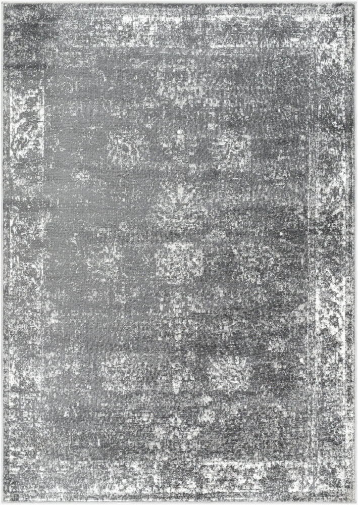 Monte Carlo Machine Woven Rug — Charcoal/Cream
